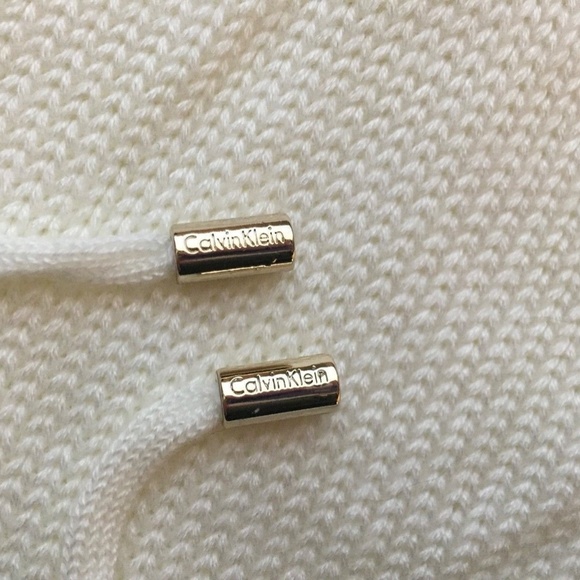 NWT Calvin Klein Women's White Laced-Up Grommet Mix Sweater Plus Size 1X - Picture 13 of 13